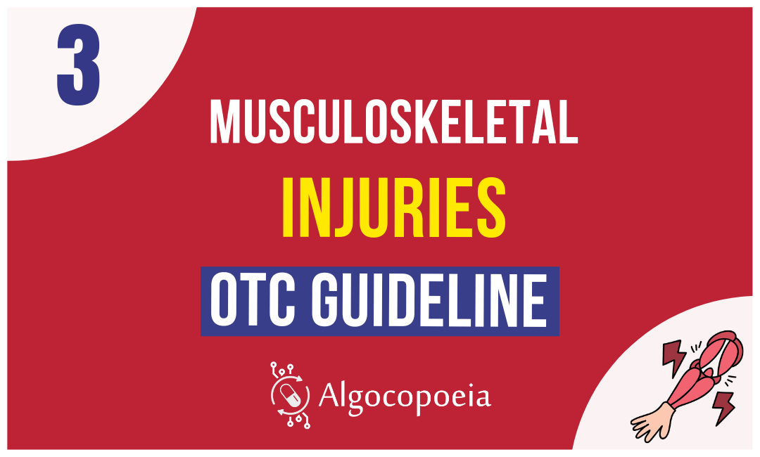 Digitally designed extended medical algorithm, of musculoskeletal injuries OTC guideline, for pharmacists.