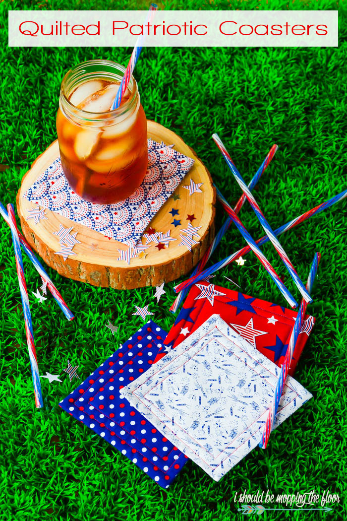 DIY Quilted Patriotic Coasters