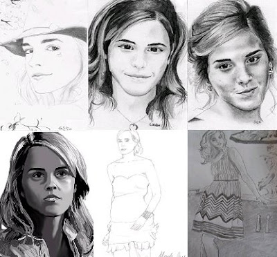 emma watson hand drawings