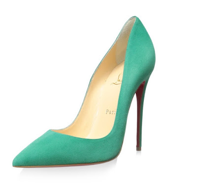 Christian Louboutin So Kate Pumps in turquoise suede