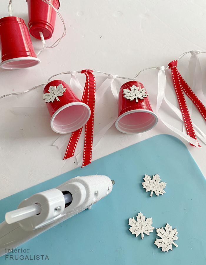 An easy handmade patriotic banner for Canada Day.