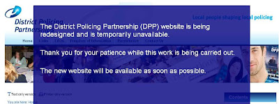 District Policing Partnership website down - no contact details on the holding page