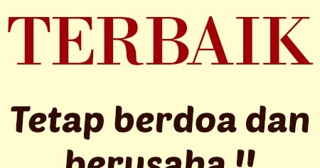 Kata Mutiara Line: Tetap Berdoa & Berusaha ~ Kata Mutiara 