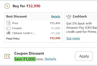 Extra 1000₹ off Coupon - How to apply screenshot