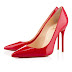 Kırmızı rugan uzun topuklu bayan ayakkabı modeli