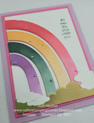 stampin' up, rainbow of happiness