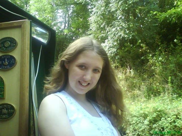 Girl on Canal Boat