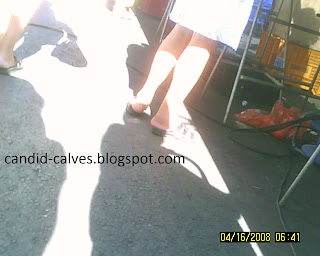 natural candid muscular calves