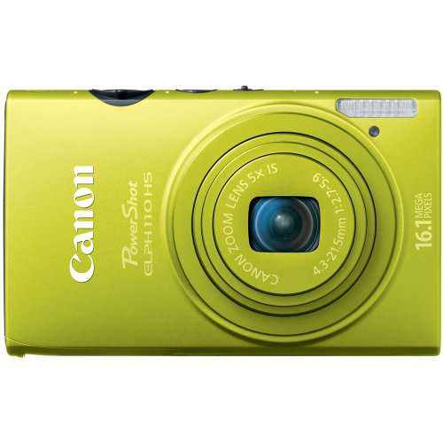 Canon PowerShot ELPH 110 HS 16.1 MP CMOS Digital Camera with 5x Optical Image Stabilized Zoom 24mm Wide-Angle Lens and 1080p Full HD Video Recording (Green)