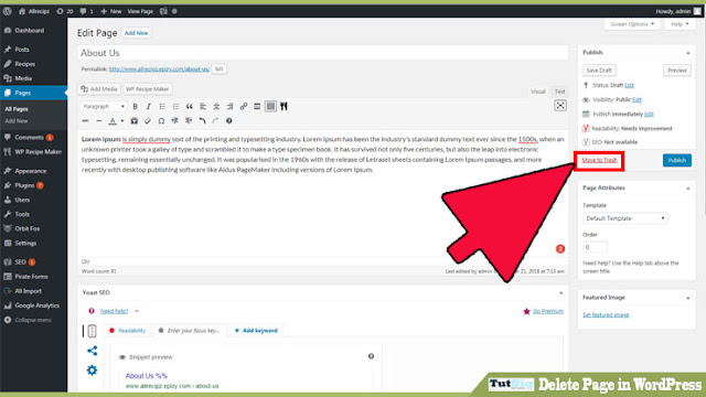  welcome to the TutBig today I volition exhibit you lot  How to Delete Page inwards WordPress Step past times Step Tutorial
