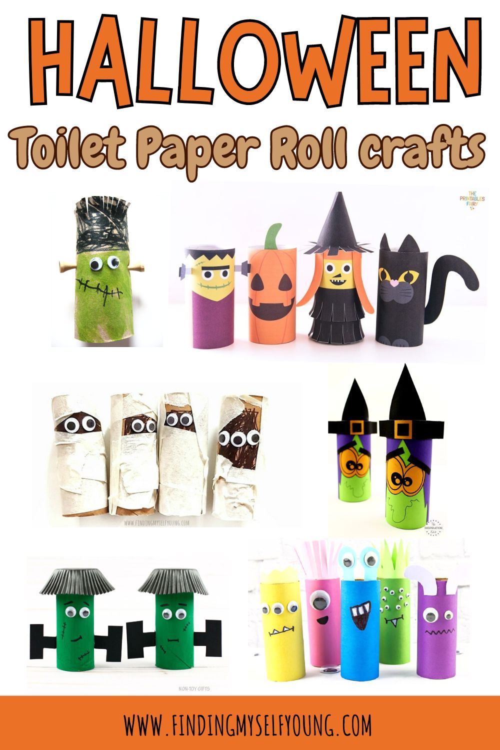 halloween crafts made with toilet paper rolls and cardboard tubes