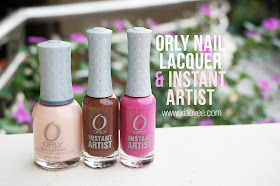 Orly Nail Lacquer Prelude to A Kiss, Orly Instant Artist Rose, Orly Instant Artist Chocolate review swatch