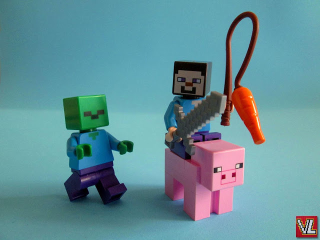 Set LEGO Minecraft Magazine Gift 662101 Steve, Zombie and Pig (Steve, Zombie e porco)