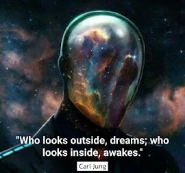 "Who looks outside,dreams; who looks inside, awakes.