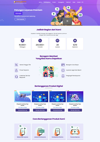 landing page blogspot