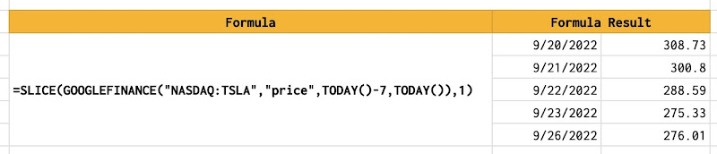 Ignore the headers row returned by the GOOGLEFINANCE function in Google Sheets