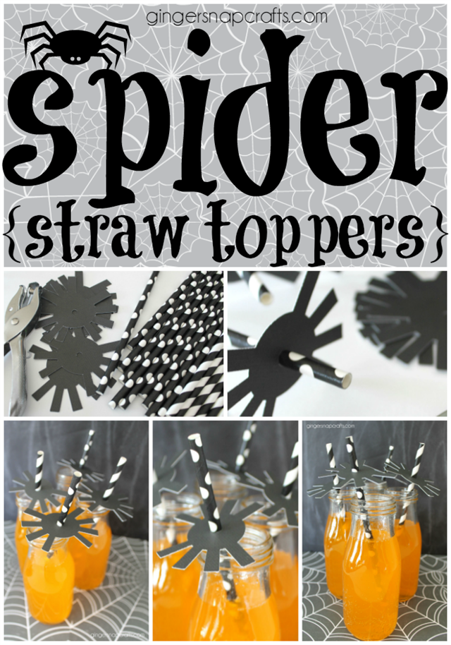 spider straw toppers