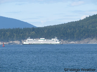 A Washington State Ferry Approaching Anacortes