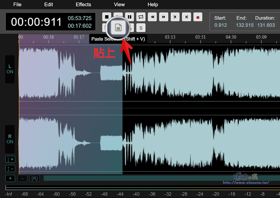 AudioMass 線上剪輯音訊檔案