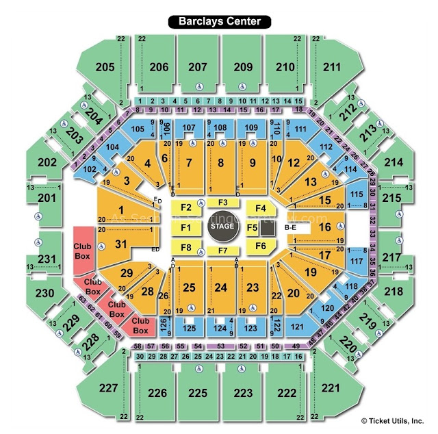 Barclays center seating chart with seat numbers