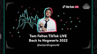 Live com Tom Felton De Volta a Hogwarts no Tok