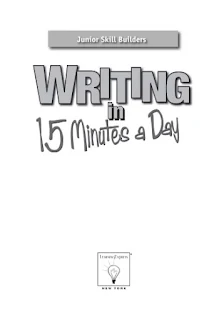 Writing in 15 minutes a day