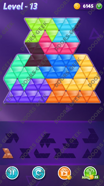 Block! Triangle Puzzle Master Level 13 Solution, Cheats, Walkthrough for Android, iPhone, iPad and iPod