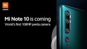 Mi note 10 to launch soon