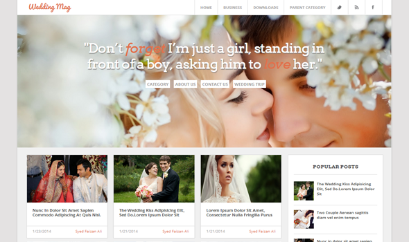 Wedding Mag Responsive Blogger Template