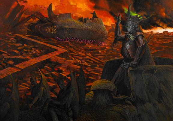 wayne barlowe pinturas ilustrações inferno demônio