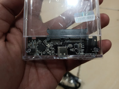 Tampilan Papan PCB 2.5" HDD SATA Type-C External Case