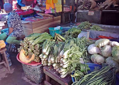 Ambon, Malukupost.com - Harga berbagai jenis sayuran produksi petani lokal yang ditawarkan para pedagang di pasar tradisional, Kota Ambon, hingga kini masih tetap bertahan. Hasil pemantauan di lokasi pasar Mardika dan Batumerah, Jumat (19/7), para pedagang menawarkan harga sayur kangkung, sawi biasa dan daun singkong Rp5.000/ikat, sedangkan daun melinjo Rp6.000/ikat dan sawi putih Rp10.000/ikat kecil.