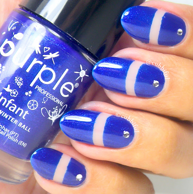 Royal Blue Negative Space Nails