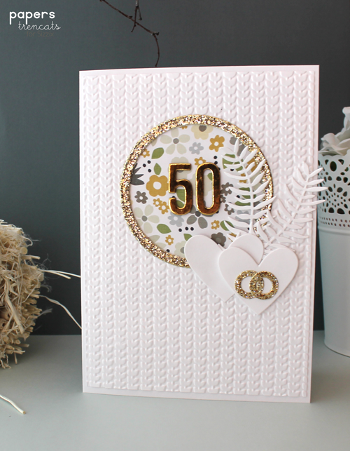 Crafting ideas  from Sizzix UK 50th wedding  anniversary  card