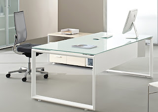 Bureau en verre desk design