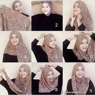 Cara memakai hijab segi empat sederhana untuk kuliah