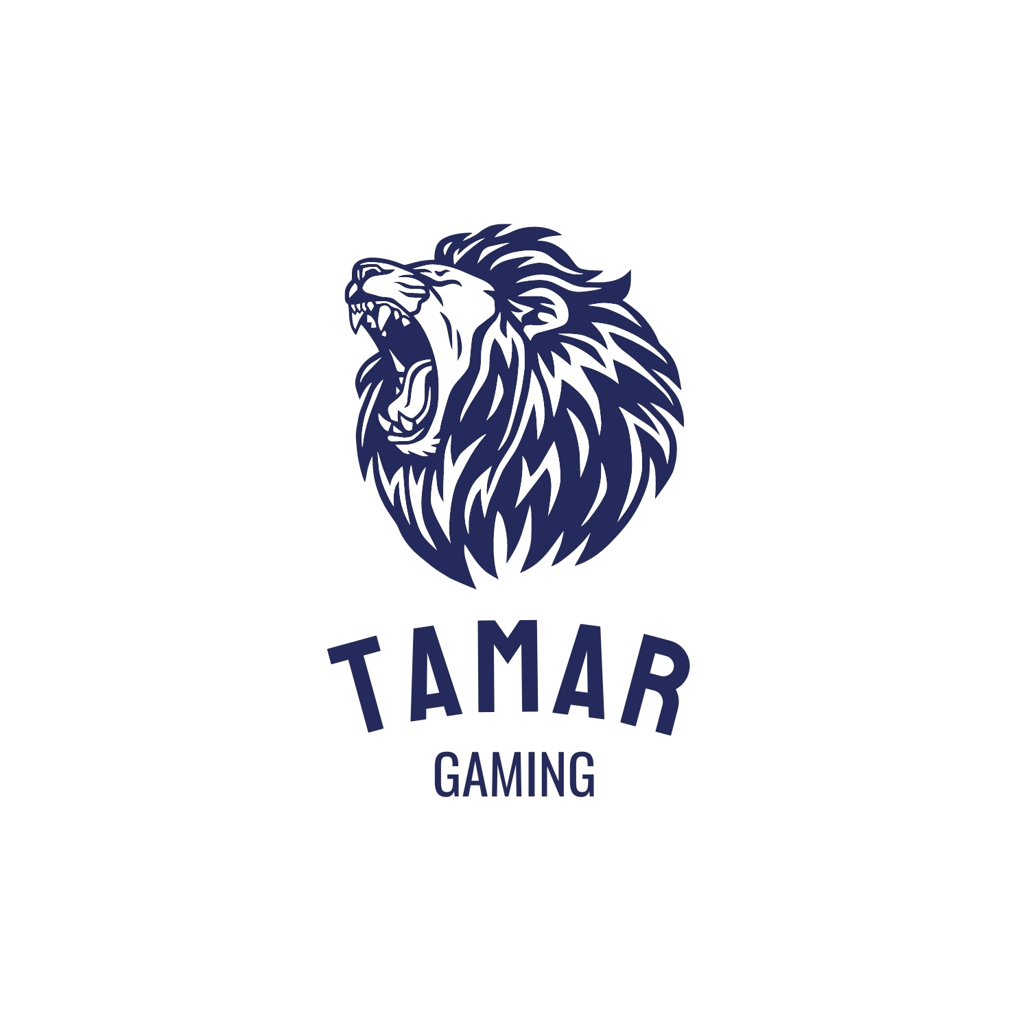 Roaring Lion white background Gaming logo