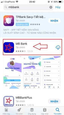 Bước 1: tải ứng dụng MB Bank