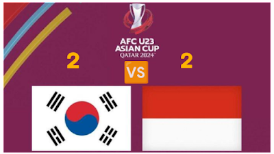 Laga Lanjut ke Babak Tambahan,  Korea Selatan 2 🆚 2 Indonesia. 