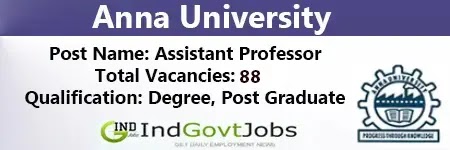 Anna University Assistant Professor Jobs 2024