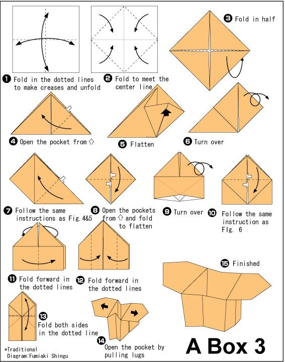 Origami Boxes Easy Box 3 Easy Origami instructions For Kids