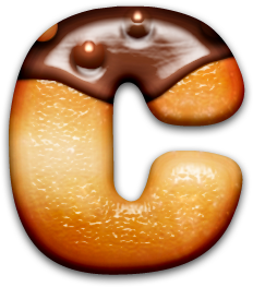 Alfabeto de Galletas con Chocolate.