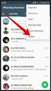 Buka Aplikasi Klik titik 3 kanan atas dan pilih setelan