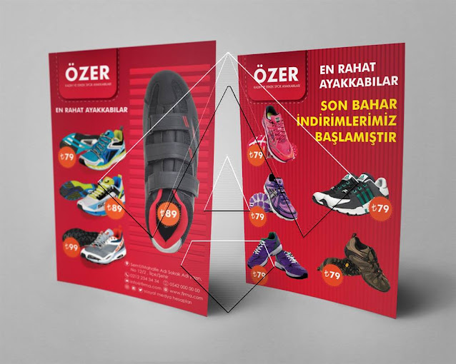 Ayakkabıcı, ayakkabı el ilanı broşür örneği Ayakkabıcı, ayakkabı el ilanı broşür örneği