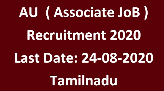 Tamilnadu AU Recruitment 2020