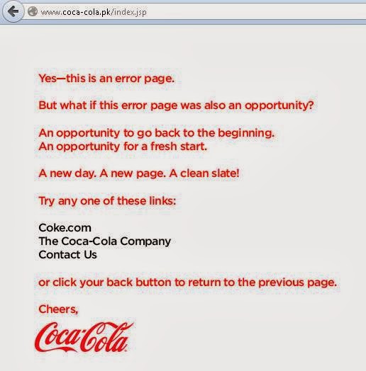 Coca-Cola - 404 Page