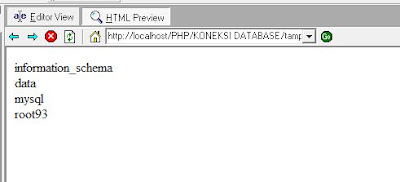 menampilkan database