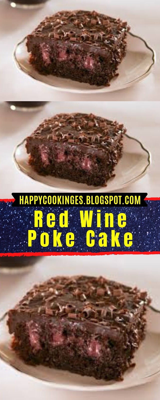 Red Wine Poke Cake #Christmas #Cake