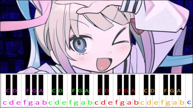 INTERNET OVERDOSE by Aiobahn feat. KOTOKO (NEEDY GIRL OVERDOSE Theme) Piano / Keyboard Easy Letter Notes for Beginners