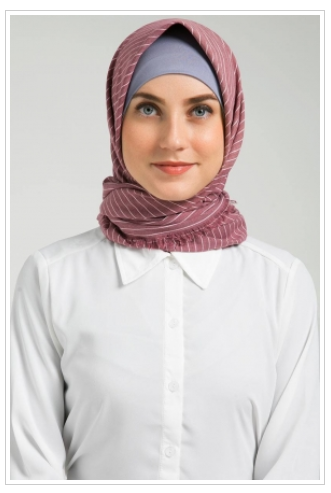 Contoh Model  Hijab Modern  Instan  Praktis Motif Monochrome 2019